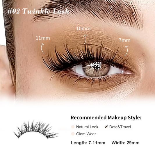 Airybare Micro-MagTech™ Magnetic Eyelashes - #02 Twinkle Lash