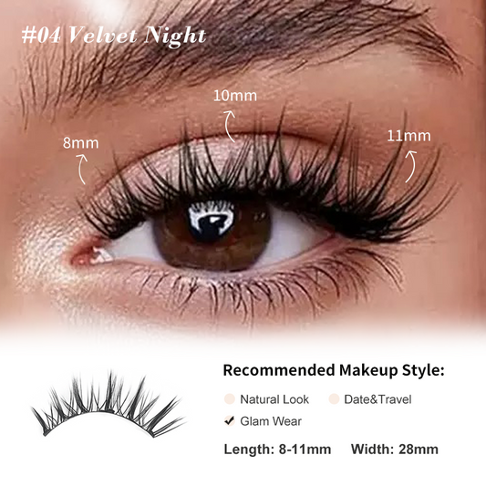 Airybare Micro-MagTech™ Magnetic Eyelashes - #04 Velvet Night